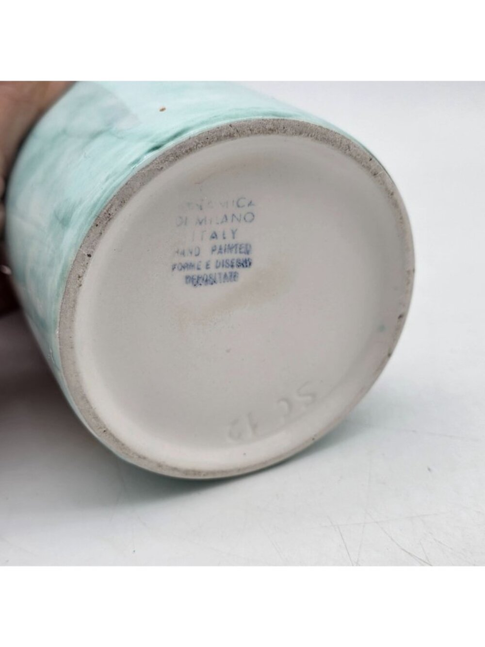 MCM Ceramica Di Milano Italy Hand-Painted Porcelain Canister Retro Bath Scene - Picture 13 of 14